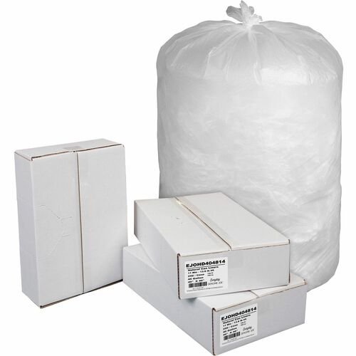 Everyday Genuine Joe High-Density Can Liners - 45 gal Capacity - 40" Width x 46" Length - 0.43 mil (11 Micron) Thickness - High Density - Natural - Resin - 250/Carton - Office | Bundle of 2 Cartons