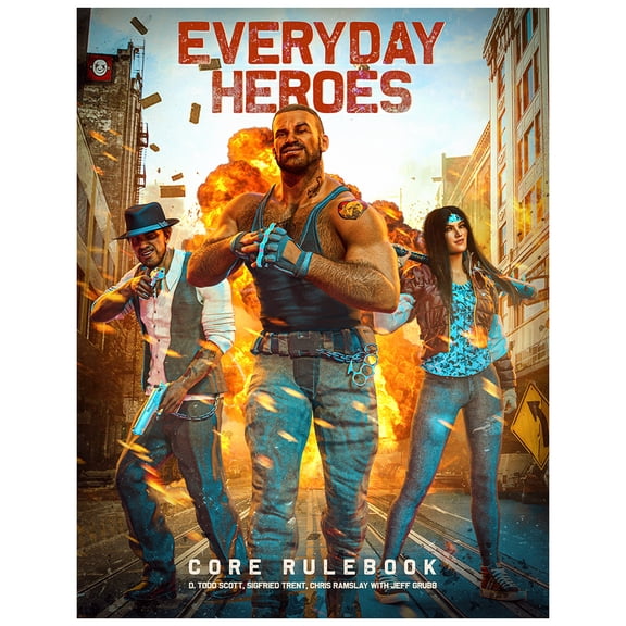 Everyday Heroes: Core Rulebook - The Roleplaying Game, d20, 5e Compatible, 400+ Page Hardcover Book, Create Your Own Action Hero, For Gamemasters & Players, Evil Genius Games