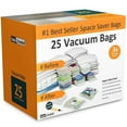thumbnail image 1 of Home-Complete 25 Vacuum Storage Bags with Pump for Storing Clothes (Clear), 1 of 6