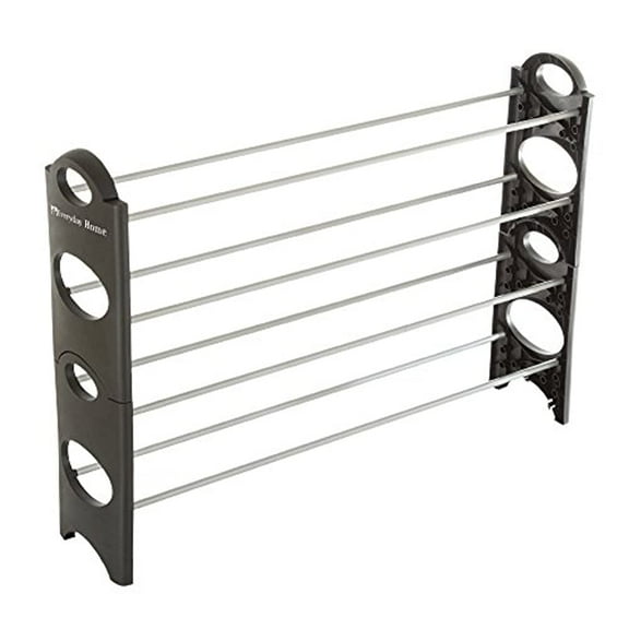 Everyday Home 4-Tier Stackable 16-Pair Shoe Rack for Entryways and Closets