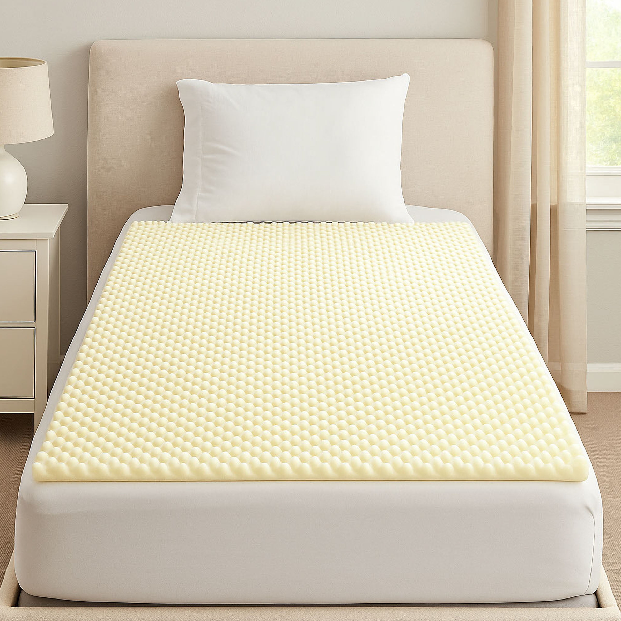 Everyday Home Egg Crate Foam Mattress Topper – Twin XL Bed Pad