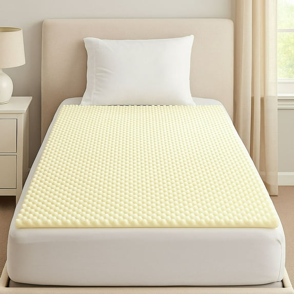 Everyday Home Egg Crate Foam Mattress Topper – Twin XL Bed Pad
