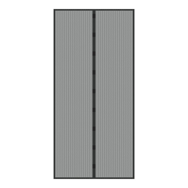 Everyday Home Magnetic Mesh Screen Door Curtains with Automatic Close, 38 x 80 in., Black