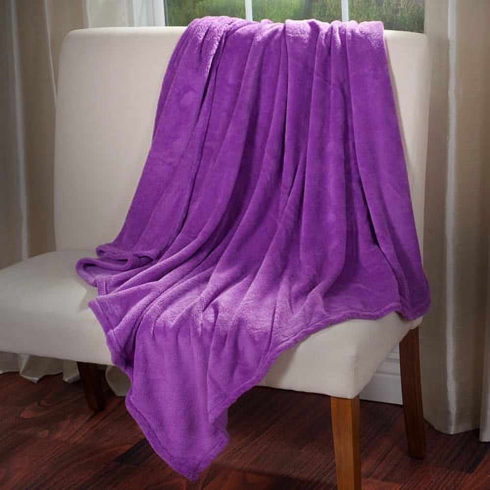 Everyday Home Soft Velvet Fleece Throw Blanket