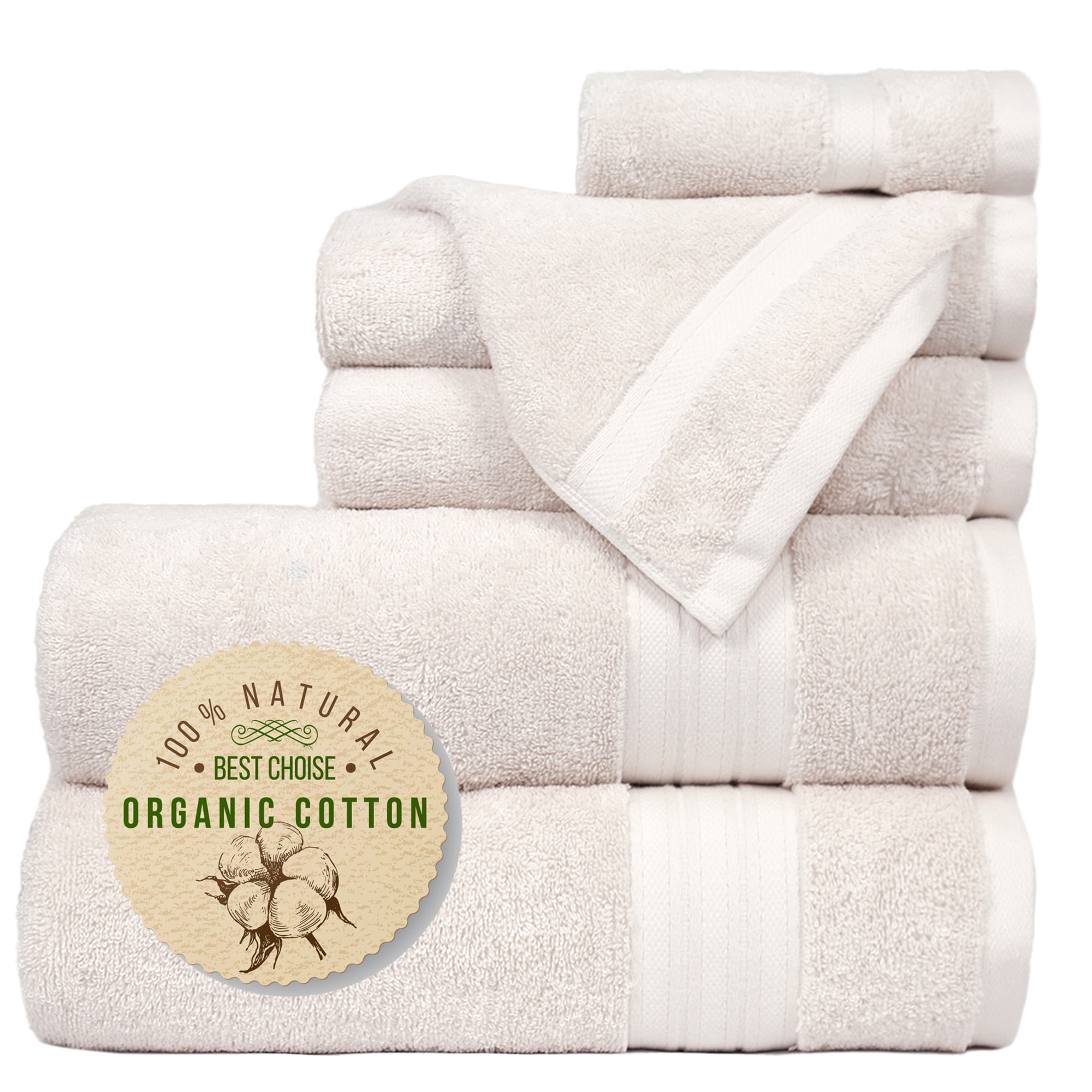 Ivory Organic Cotton 6-Piece Bath Towel Set