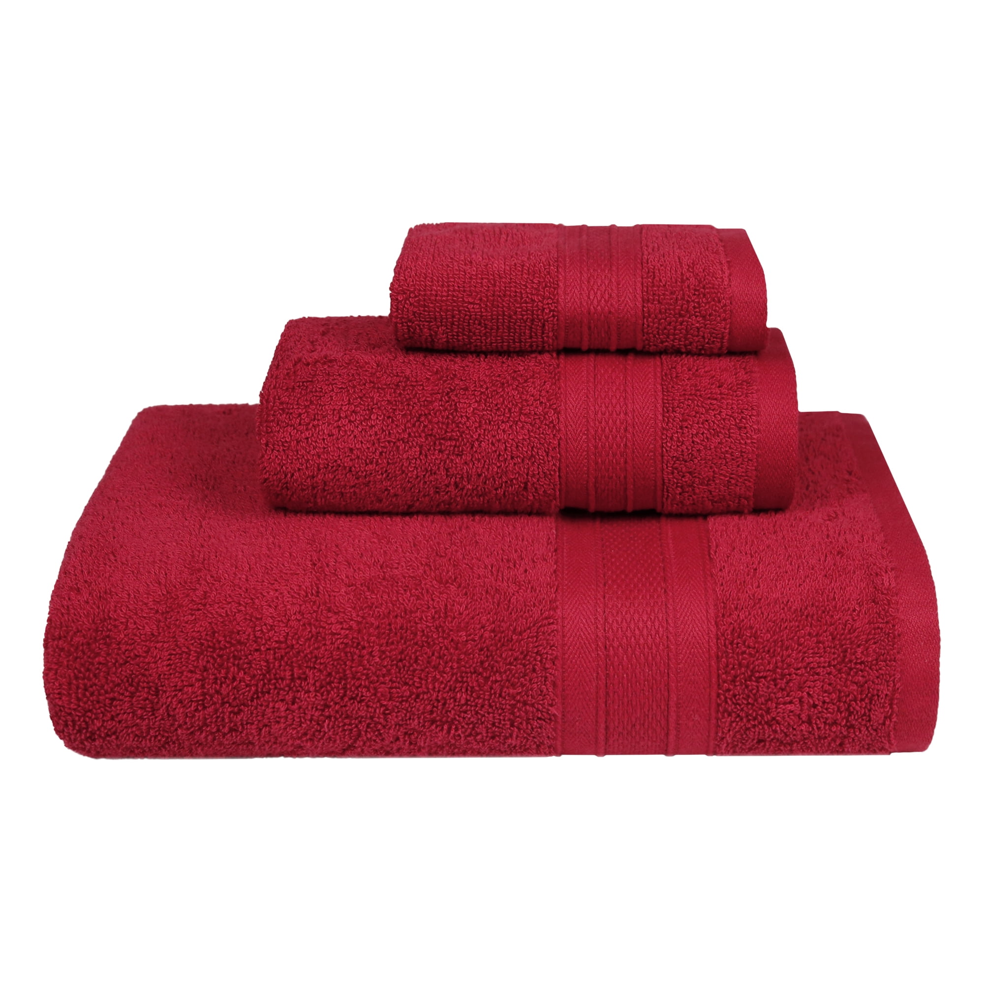 Everyday Home by Trident 3 Pc Bath Towel Set, 100% Cotton, Plush, Absorbent, Soft Comfort ...