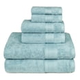 thumbnail image 1 of Everyday Home by Trident 6 Pc Bath Towel Set, 100% Cotton, Plush, Absorbent, Soft Comfort Bathroom Towels, Nile Blue, 1 of 11