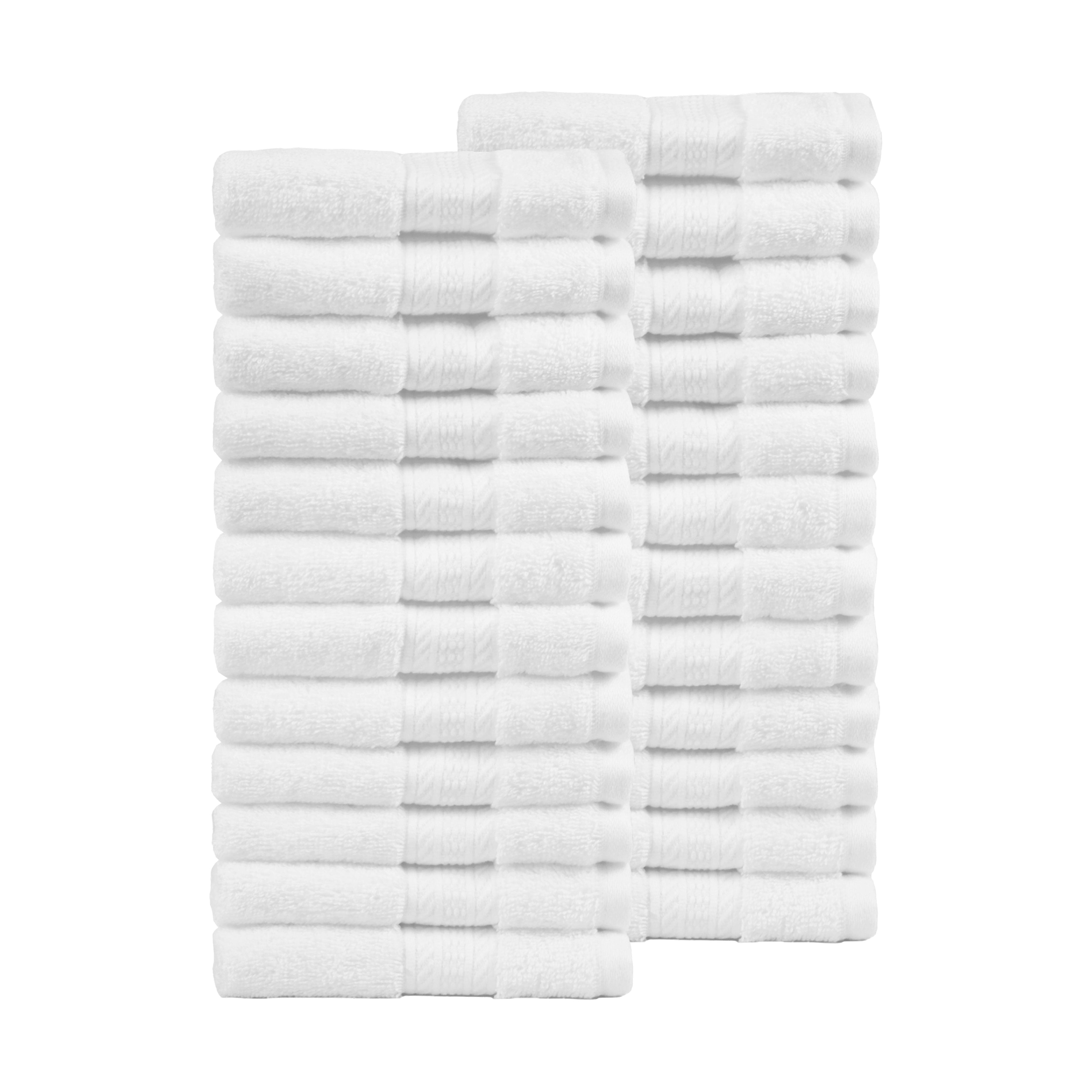White Cotton Hospitality 24-Piece Washcloth Set