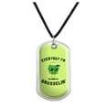 thumbnail image 1 of Everyday I'm Brusselin' Brussels Sprouts Hustling Funny Humor Military Dog Tag Pendant Necklace with Cord, 1 of 5