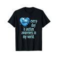 thumbnail image 1 of Everyday Is Autism Awareness World Blue Puzzles Heart T-Shirt, 1 of 6