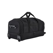 Protege Everyday Journey Large 30-inch Drop-Bottom Rolling Duffel, Black