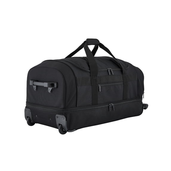 Protege Everyday Journey Large 30 in Drop-Bottom Rolling Duffel, Black
