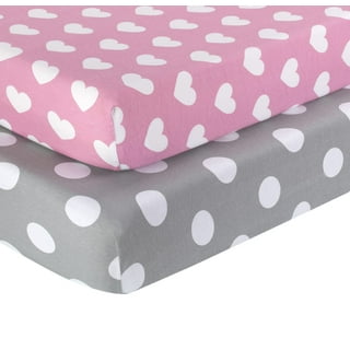 Polka dot top crib sheet
