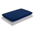 thumbnail image 1 of Everyday Kids 2 Pack Portable Crib Sheet - Grey/Navy, 1 of 10