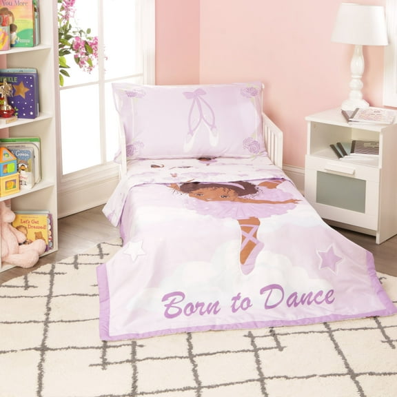Everyday Kids 4 Piece Ballerina Toddler Bedding Set