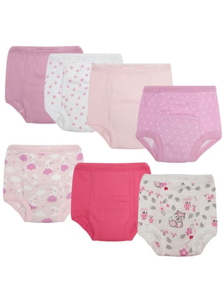  MooMoo Baby Cotton Training Pants 4 Pack Padded Toddler Potty Training  Underwear for Boys and Girls-12M-5T Pink : Baby