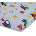 thumbnail image 1 of Everyday Kids Baby Boy Fitted Crib Sheet - Under Construction, 1 of 3