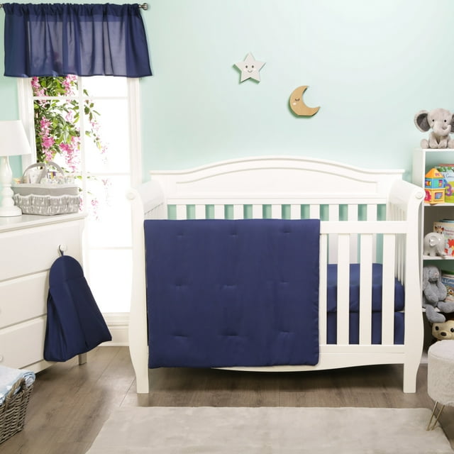 Everyday Kids Baby Navy 4 Piece Crib Bedding Set