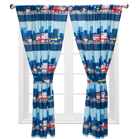 Everyday Kids Rescue Fire and Police Drapes