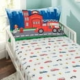 thumbnail image 1 of Everyday Kids Toddler Sheet Set - Fire Police Rescue, 1 of 6