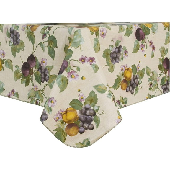 Everyday Luxuries Fresco Fruit Tablecloth, Oblong (Rectangle), 60" x 102"