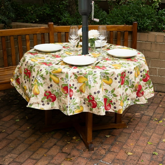 Fitted Outdoor Tablecloth Umbrella Hole