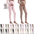thumbnail image 1 of Everyday Maternity Ponte Pant Pregnant Women's Solid Color Adjustable Waistband Bottom Pants for Warmth And Underwear Pink M, 1 of 3