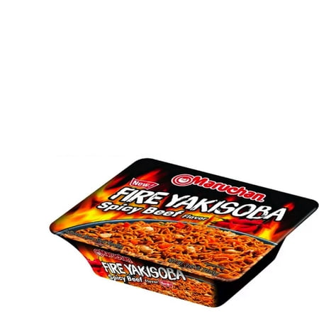Everyday Necessiteez Maruchan Yakisoba Maruchan Fire Yakisoba, Spicy Beef Flavor, Pack of 8~Includes Essentials Tote Bag