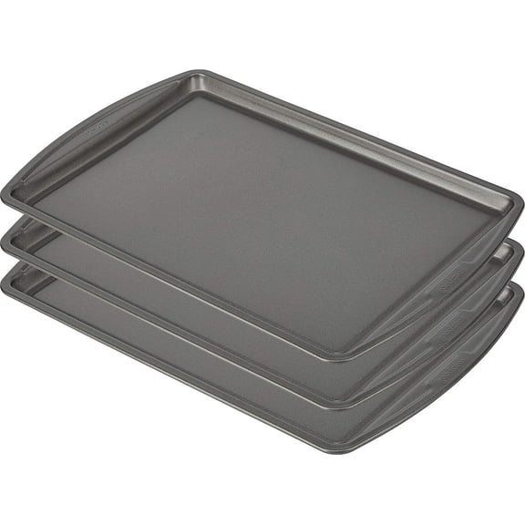 Everyday Nonstick Carbon Steel 13” x 9” Baking Sheet Set, 3 Pack – Standard-Sized Cooking Pans, Bakeware Cookie Sheets for Baking, Oven Pan Set