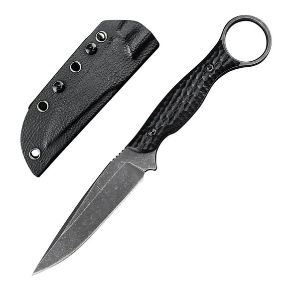 EDC Fixed Blade with Sheath, 8Cr13MoV Stainless Steel Blade, G10 Handle, Suitable for Camping, Fishing, and Other Outdoor Activities