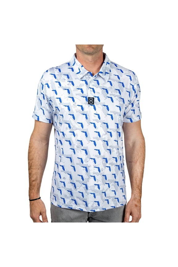 Mens Gator Performance Florida Camo Polo - M