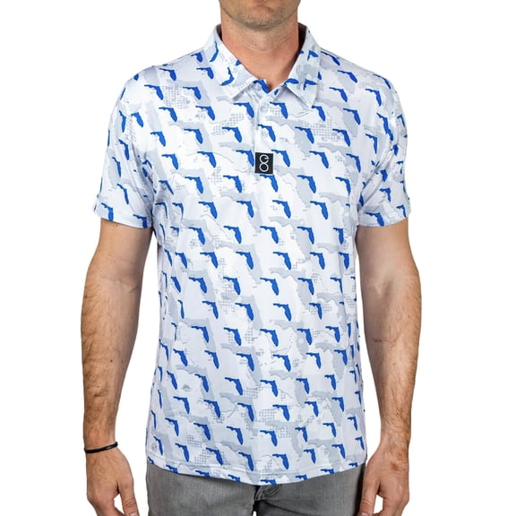 Everyday Outdoors Mens Gator Performance Florida Camo Polo - XXL
