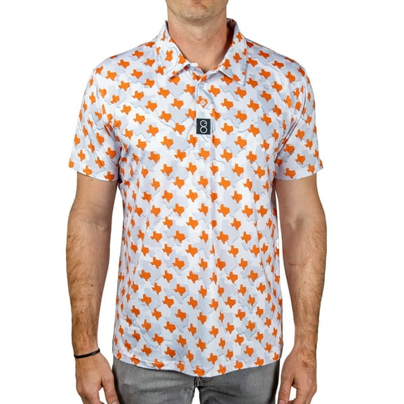 Everyday Outdoors Mens Longhorn Performance Texas Camo Polo - XL