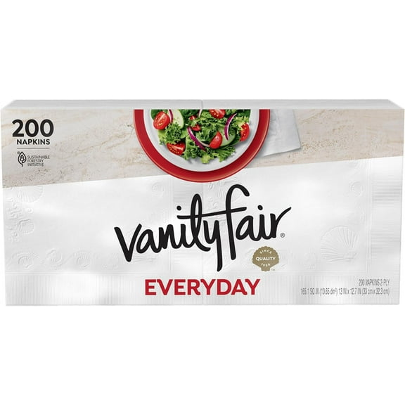 Everyday Paper Napkins, 200 Count, Disposable Napkins Made Soft And Smooth For Everyday Meals