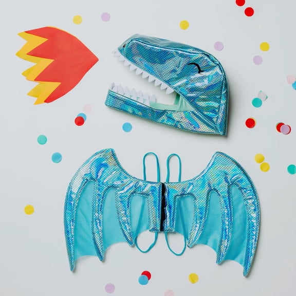 Everyday Play Dragon Costume Set for Kids Ages 3-8, Adjustable Dress Up Costume with Dragon Hood & Wings
