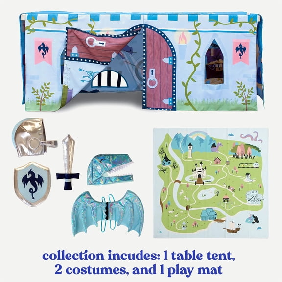 Everyday Play Enchanted Castle Collection for Kids Ages 3-8, Complete Pretend Play World with Castle Tent, Play Mat & 2 Costumes