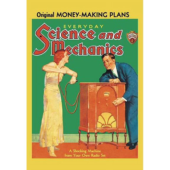 Everyday Science and Mechanics: A Shocking Machine from Your Own Radio Set-Fine Art Canvas Print (20" x 30")