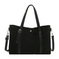 thumbnail image 1 of Everyday Shoulder Bag 12.4x7.87x3.74in Polyester Large Capacity Purse Black Brown Adjustable Strap Crossbody Tote Spacious Casual Handbag Work Commuter Weekday Carry Essential Lightweight Durable​, 1 of 6