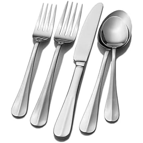 Everyday Simplicity 53-Piece Stainless Steel Flatware Set, Service for 8