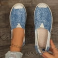 thumbnail image 1 of Everyday Slip On Flats, Women's Comfortable Everyday Flats Comfortable Low Profile Dress Shoes with Flexible Walking Sole and Easy Style Flat Sole Denim Fabric Upper Work Shoes Ballet, US-6.5/EU-38, 1 of 5