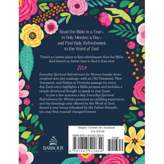 Pre-Owned Everyday Spiritual Refreshment for Women: Devotional and Bible Reading Plan (Hardcover) 1643522655 9781643522654