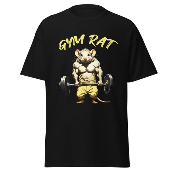 Everyday Staples Gym Rat Fitness Bodybuilding Art classic tee (Black, S)