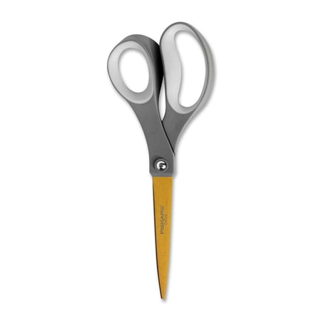 Everyday Titanium Softgrip Scissors, 8" Long, 3.1" Cut Length, Gray, Straight Handle | Bundle of 5 Each
