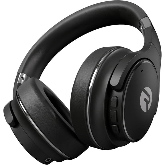 The Everyday Wireless Bluetooth Over Ear Headphones, with Active Noise Cancelling, Awareness Mode and Built in Microphone, IPX 4 Water Resistance, 40 Hours of Battery Life (Black)