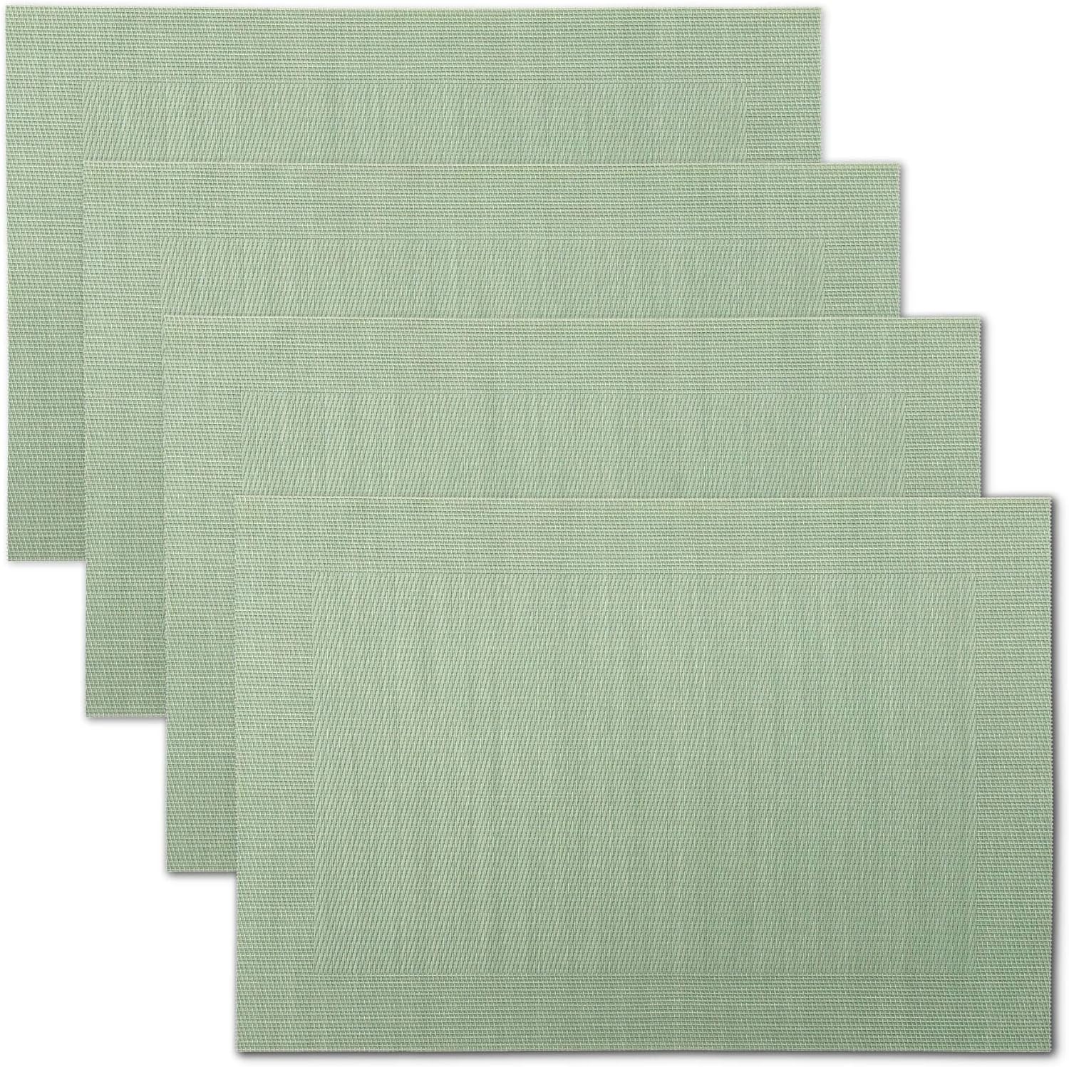 Everyday Woven Texture Border Design PVC Rectangular Heat Insulation