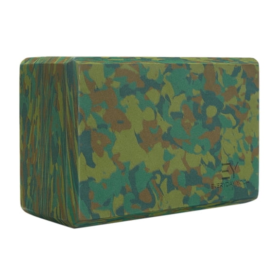 Everyday Yoga Camo Foam Block, Lightweight & Sturdy, High-Density with Comfort Edges