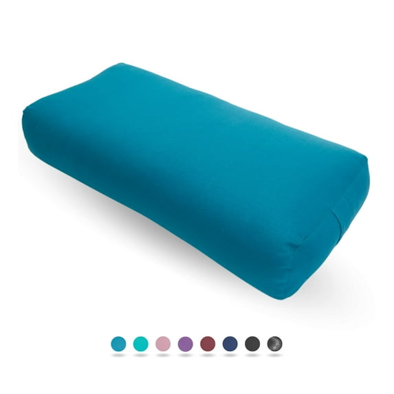 Everyday Yoga High-Impact Cotton Rectangular Bolster, Durable & Washable Cover