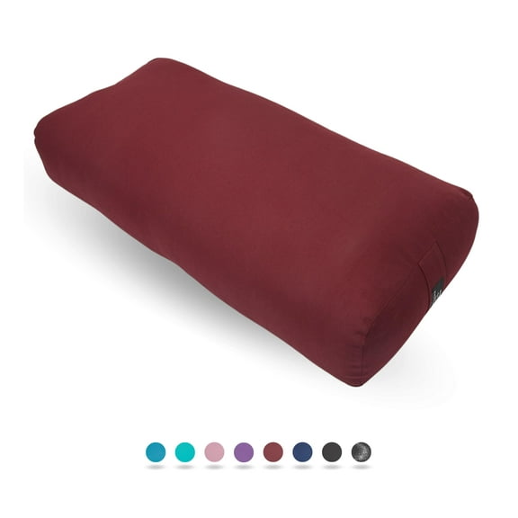 Everyday Yoga High-Impact Cotton Rectangular Bolster, Durable & Washable Cover
