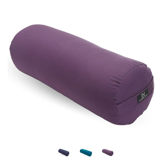 Everyday Yoga Cotton Round Bolster, High Impact, Durable & Soft, Removable Cover