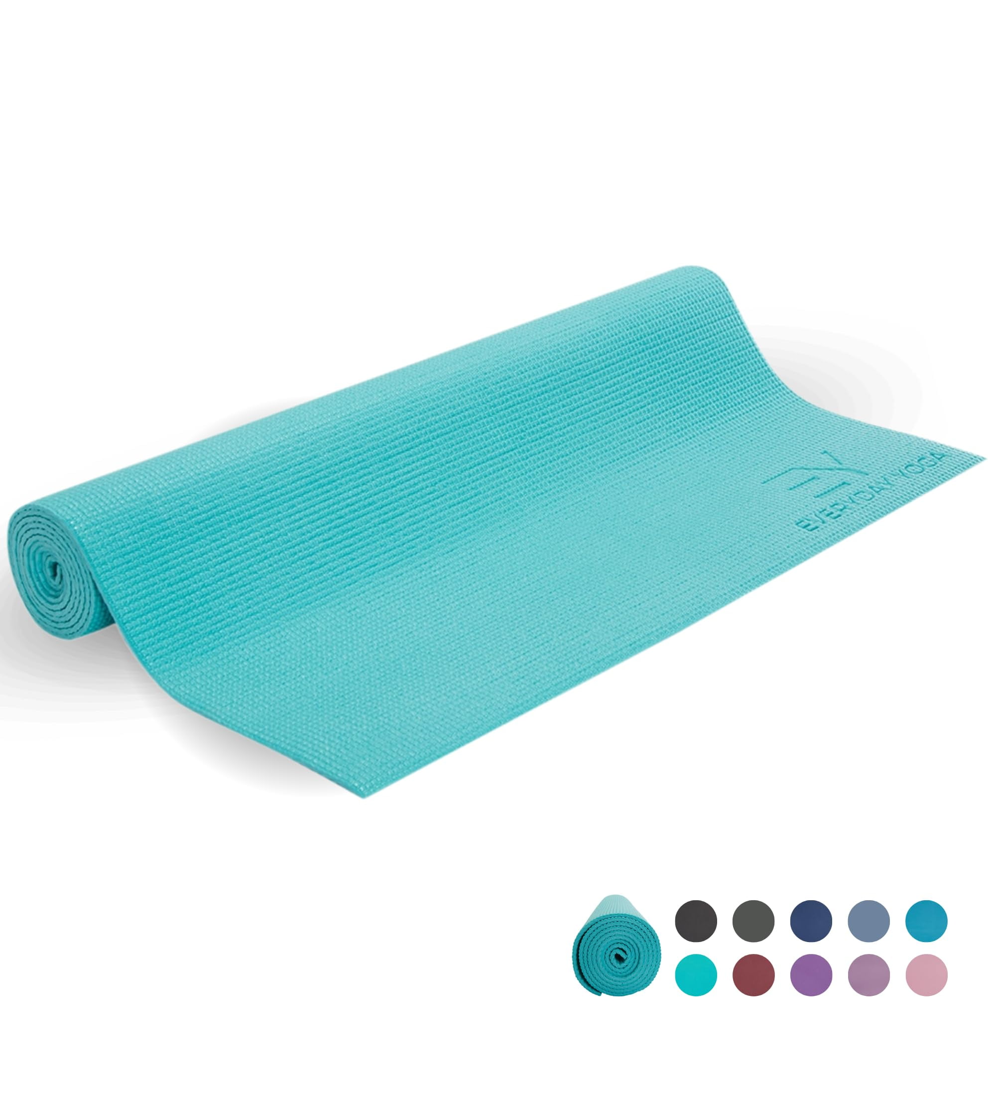 Everyday Yoga Lightweight 72-Inch Anti-Microbial Yoga Mat with Sticky Grip, Premium Materials